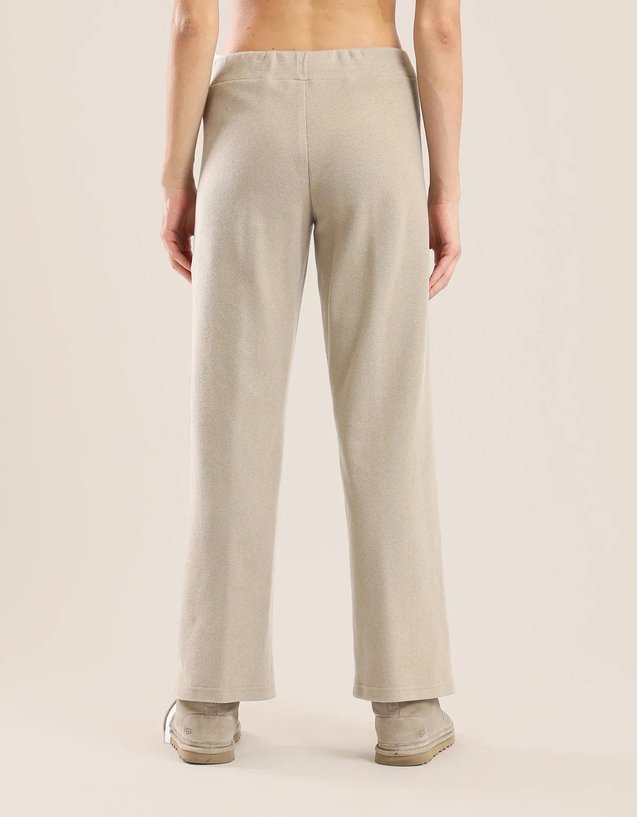 Wide leg pants in faux cashmere