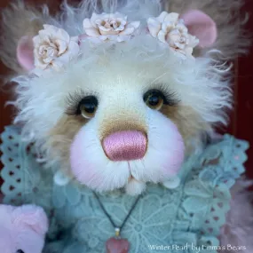 Winter Pearl - 18" Hand-Dyed Mohair Artist Baby Bear by Emma's Bears - OOAK