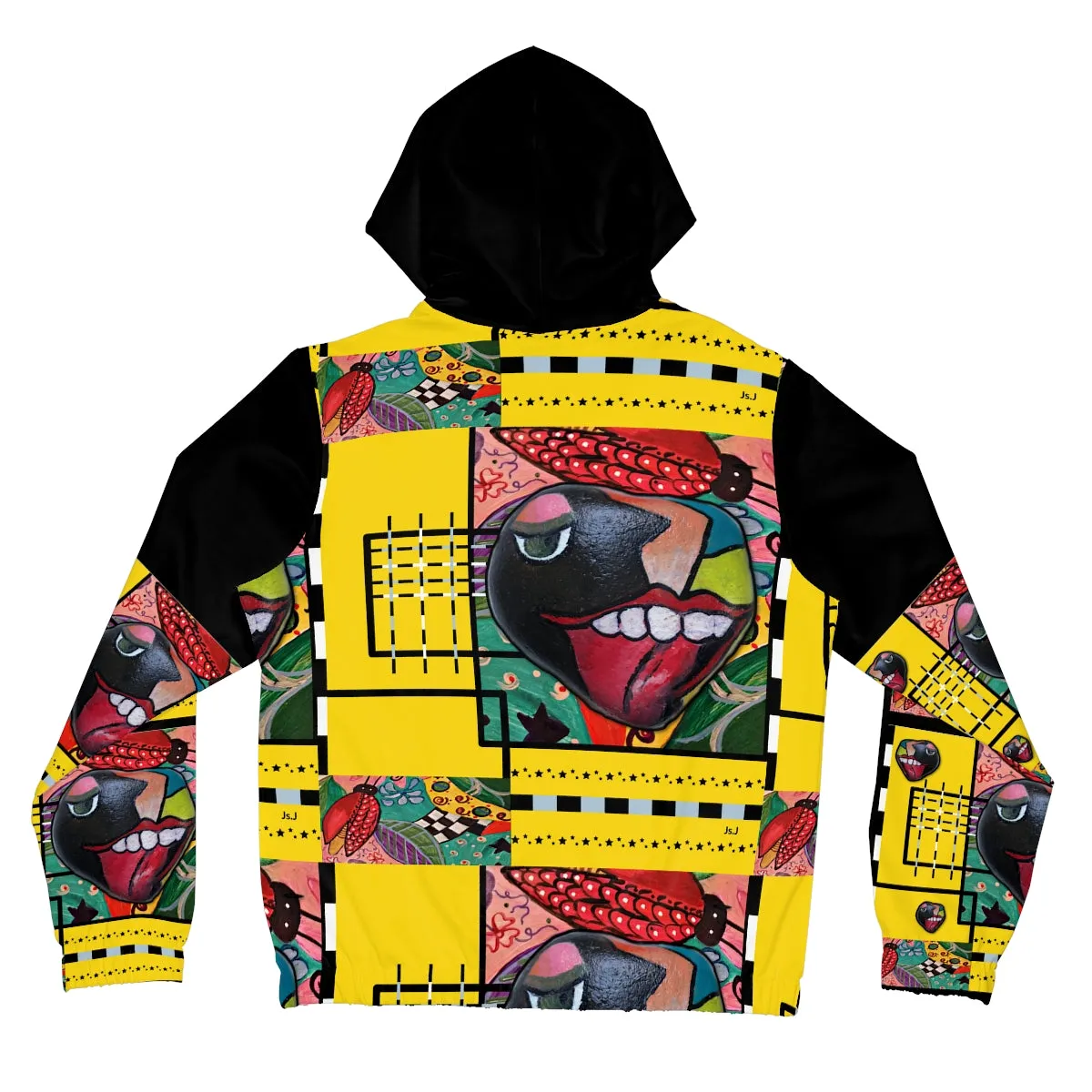 Women’s Full-Zip Hoodie (AOP) PEBBLE TONGUE ART