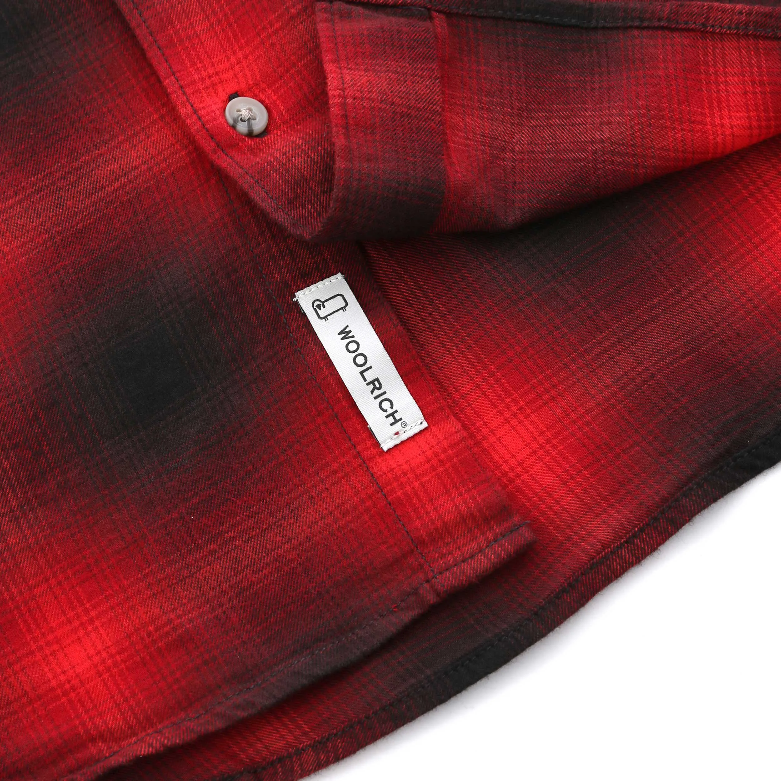 Woolrich Light Flannel Check Shirt in Red Check