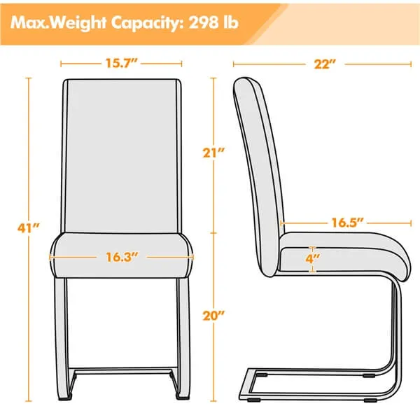 Yaheetech Dining Chairs Modern Living Room Chairs